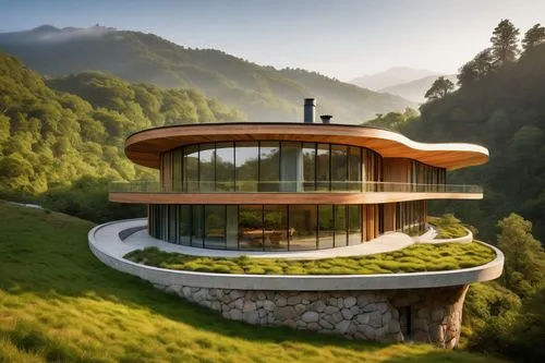 house in mountains,futuristic architecture,house in the mountains,modern architecture,swiss house,dreamhouse,beautiful home,modern house,dunes house,svizzera,cubic house,luxury property,snohetta,smart house,arhitecture,alpine style,earthship,forest house,cantilevered,frame house,Illustration,Abstract Fantasy,Abstract Fantasy 04