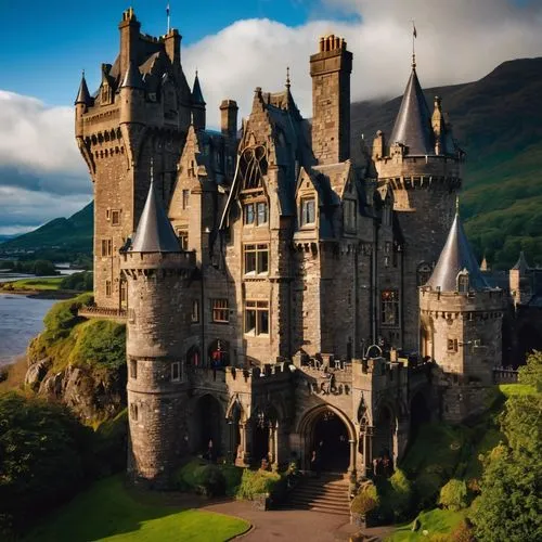 fairytale castle,castledawson,fairy tale castle,visitscotland,ecosse,scotland,castletroy,schottland,castlelike,castles,gold castle,medieval castle,hogwarts,scottish highlands,castle,knight's castle,castleguard,castel,bewcastle,northern ireland,Conceptual Art,Fantasy,Fantasy 26