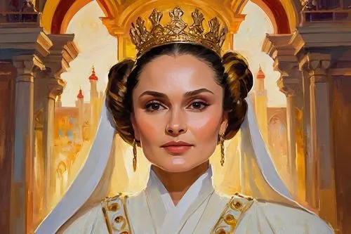 princess leia,the prophet mary,imperial crown,jaya,angel moroni,cepora judith,cg artwork,republic,carmelite order,star mother,imperial,almudena,senate,emperor,celtic queen,queen s,mary-gold,portrait of christi,monarchy,mary 1,Conceptual Art,Oil color,Oil Color 20