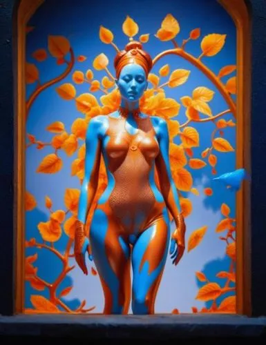 neon body painting,bodypainting,bodypaint,body painting,portal,orangina,valerian,body art,cirque du soleil,blue painting,majorelle blue,avatar,orange,om,broncefigur,fantasia,blue room,aquarius,plastic