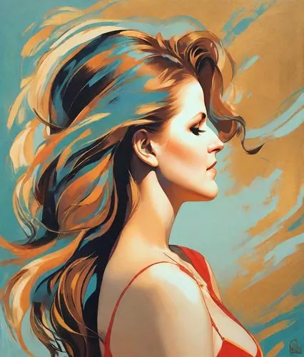 dalida,flamenca,blonde woman,vettriano,oil painting on canvas,bouffant,Digital Art,Impressionism