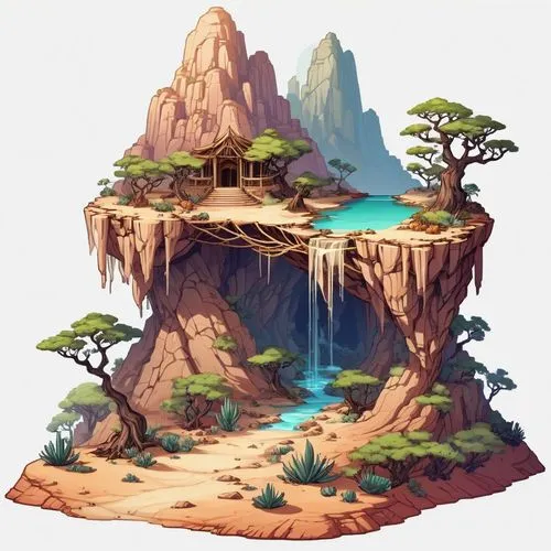 chasm,mushroom island,floating island,karst landscape,floating islands,caverns,Illustration,Abstract Fantasy,Abstract Fantasy 11