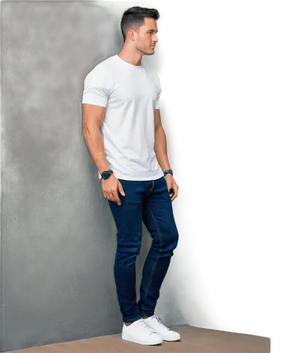 male model,men's wear,men clothes,jeans background,long-sleeved t-shirt,male poses for drawing,advertising figure,carpenter jeans,white clothing,premium shirt,boy model,standing man,mens shoes,isolated t-shirt,khaki pants,jeans pattern,active shirt,cutout,image manipulation,portrait background,Illustration,Realistic Fantasy,Realistic Fantasy 12