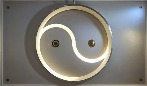 gypsum decoration in the ceiling of a room with hidden LED lighting,the yin sign is attached to a wall,wall light,wall lamp,ceiling light,smilies stress reduction,led lamp,miracle lamp,Photography,Gen