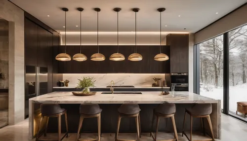 Thrilled to unveil my latest kitchen design, a space where contemporary luxury meets the serenity of nature. I've harmonized sleek, dark cabinetry with the natural elegance of Calacatta marble, captur