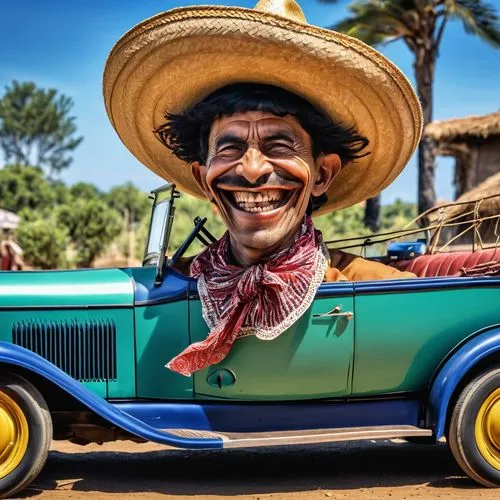 woody car,baja bug,miguel of coco,moottero vehicle,sombrero mist,cuba,walt disney world,sombrero,radiator springs racers,havana,madagascar,pandero jarocho,cartoon car,cinco de mayo,disneyland paris,cuba havana,el salvador dali,disney character,car sculpture,cabrio,Photography,General,Realistic