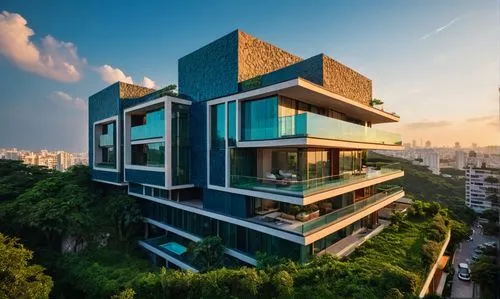 cubic house,cube house,modern architecture,sky apartment,escala,cantilevered,Photography,General,Fantasy