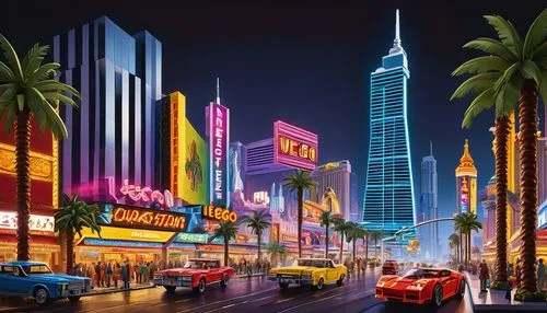 los angeles,las vegas,luxehills,walt disney center,vegas,la,ces,colorful city,losangeles,largest hotel in dubai,vagus,wilshire,drai,las vegas strip,casinos,manama,hollycp,dubia,fantasy city,jbr,Conceptual Art,Oil color,Oil Color 09