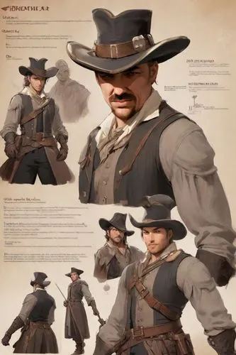 earps,bushrangers,tricorn,quatermain,pardner,aramis,rdo,nwmp,pinkertons,alatriste,hickok,gunfighter,highwayman,lawmen,filoni,roxton,sheriff - clark country nevada,frontiersmen,quartermain,lawman,Digital Art,Character Design