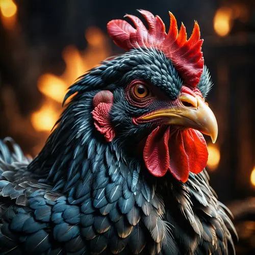 portrait of a hen,phoenix rooster,hen,cockerel,redcock,bantam,Photography,General,Fantasy