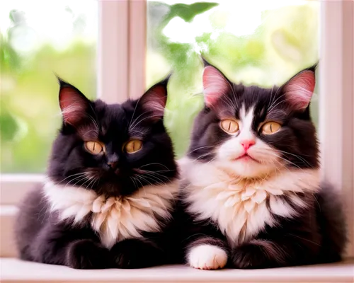 two cats,domestic long-haired cat,norwegian forest cat,two beauties,kittens,felines,british longhair cat,cats angora,cat family,baby cats,cat lovers,vintage cats,pet black,cute animals,maincoon,cat image,cute cat,cats,twins,small to medium-sized cats,Art,Classical Oil Painting,Classical Oil Painting 18