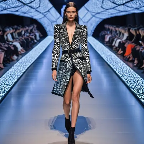 catwalk,runway,woman in menswear,dress walk black,runways,menswear for women,woman walking,versace,fashion design,fashion street,women fashion,bolero jacket,fur clothing,fashion designer,geometric style,fashion,fur coat,overcoat,long coat,coat,Photography,General,Realistic