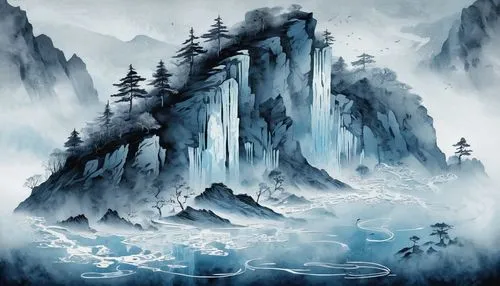 icewind,ice castle,ice cave,ice landscape,icesheets,blue caves,blue cave,thingol,icefalls,the blue caves,the glacier,icefall,jotunheim,glacial lake,cryosphere,underdark,ice planet,alfheim,glacier,water glace,Illustration,Vector,Vector 21