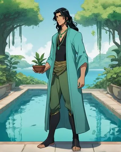 man,anime character,pool,Unique,Design,Character Design