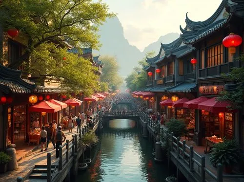 shaoming,qingcheng,wuzhen,lijiang,suzhou,fenghuang,shaoxing,qufu,linzhou,tianling,lianjiang,chaozhou,qibao,guilin,shuozhou,yangling,huashan,shangai,hangzhou,tongli,Photography,General,Realistic