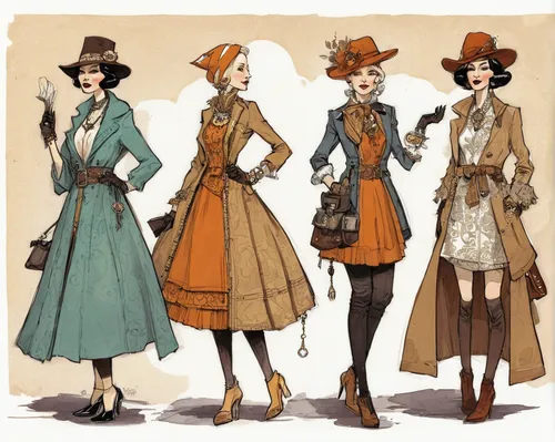 costume design,vintage fashion,victorian fashion,vintage women,vintage girls,sewing pattern girls,fashion illustration,women's clothing,fashionista from the 20s,twenties women,retro paper doll,retro women,old fashioned,women clothes,fashion vector,vintage clothing,fashion dolls,steampunk,women fashion,fashion sketch,Illustration,Children,Children 04