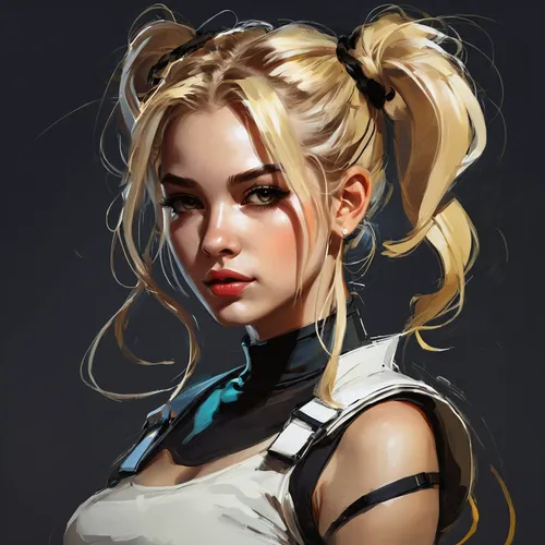 digital painting,fantasy portrait,baozi,girl portrait,vector girl,harley quinn,yang,world digital painting,harley,hong,hairtie,blonde girl,bun cha,study,ponytail,digital art,custom portrait,bun,girl drawing,painter doll,Conceptual Art,Fantasy,Fantasy 06