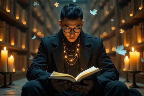 frankmusik,librarian,spellbook,pharmacopeia,magic book,magician,Illustration,Abstract Fantasy,Abstract Fantasy 01