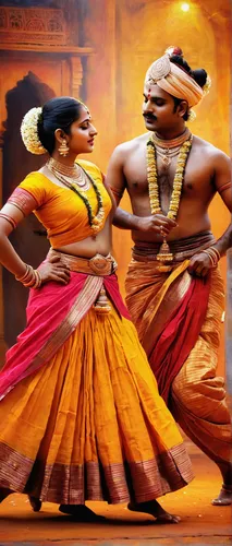 Write a romantic scene between two characters enjoying a traditional Sangam Chettinad dance performance.,kandyan dance,tamil culture,ramanguli,ramayana festival,ramayana,ethnic dancer,silambam,ramayan