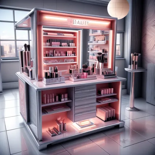 beauty cosmetics stand retro,cosmetics counter,cosmetics,women's cosmetics,beauty room,cosmetic products,oil cosmetic,beauty products,doll house,bathroom cabinet,pantry,beauty product,cosmetic,beauty 