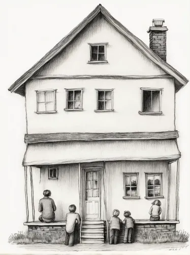 house drawing,old home,woman house,old house,house painting,houses clipart,vintage drawing,old houses,doll's house,pencil drawings,red hen,old colonial house,tenement,lincoln's cottage,hand-drawn illustration,family home,sugar house,toll house,pencil and paper,apartment house,Illustration,Black and White,Black and White 35