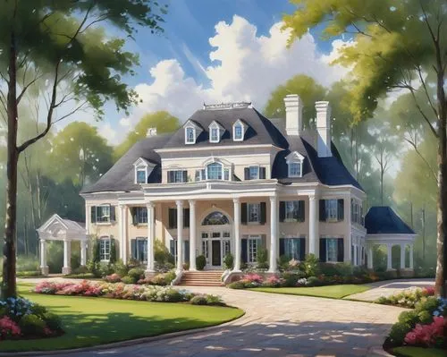 beautiful home,dreamhouse,victorian house,country estate,country house,home landscape,house painting,luxury home,house in the forest,houses clipart,large home,private house,forest house,summer cottage,bendemeer estates,housedress,luxury property,old victorian,victorian,house by the water,Conceptual Art,Oil color,Oil Color 03