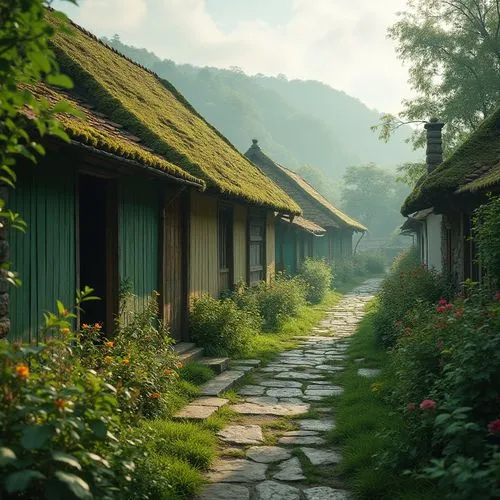 korean folk village,traditional village,wooden houses,boardinghouses,mountain village,cottages,alpine village,vietnam,villages,kampung,village life,south korea,korean village snow,old village,row of houses,rural,rural landscape,huts,yangshuo,maramures,Photography,General,Realistic