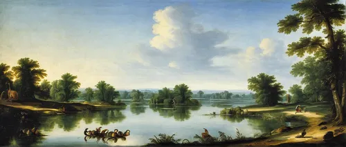 river landscape,dutch landscape,hunting scene,panoramic landscape,constable,landscape,forest landscape,rural landscape,landscape with sea,robert duncanson,brook landscape,coastal landscape,landscape background,salt meadow landscape,mountain scene,fontainebleau,farm landscape,groenendael,home landscape,high landscape,Art,Classical Oil Painting,Classical Oil Painting 37