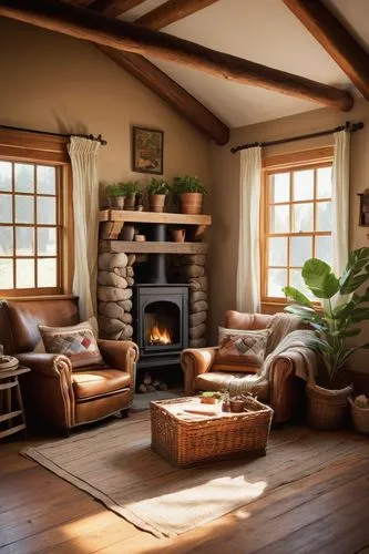 wooden beams,fire place,fireplaces,fireplace,sitting room,family room,sunroom,country cottage,home interior,inglenook,hardwood floors,coziest,coziness,living room,weatherboarded,livingroom,wood stove,warm and cozy,wooden floor,log fire,Illustration,Japanese style,Japanese Style 10