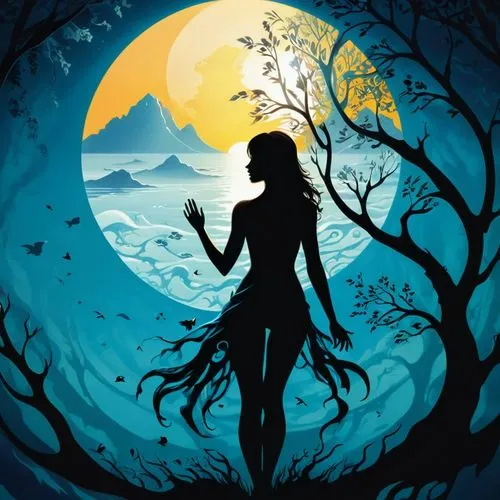 mermaid silhouette,woman silhouette,halloween silhouettes,halloween vector character,women silhouettes,fairie,silhouette art,halloween background,silhouette dancer,faerie,samhain,halloween poster,halloween illustration,female silhouette,fantasy woman,halloween wallpaper,dance silhouette,sorceresses,mabon,imbolc,Unique,Design,Sticker