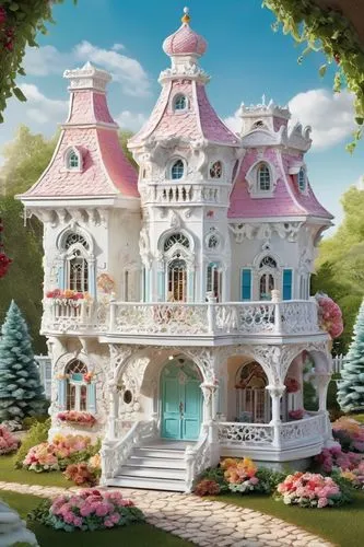 fairy tale castle,fairytale castle,doll house,dreamhouse,fairy house,victorian house,miniature house,house in the forest,whipped cream castle,doll's house,little house,beautiful home,dolls houses,forest house,dollhouses,two story house,fairy village,country house,children's playhouse,fairyland,Art,Classical Oil Painting,Classical Oil Painting 01