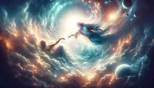 apophysis,fantasy picture,pillars of creation,astral traveler,fantasy art,aquarius,poseidon,fantasia,sci fiction illustration,maelstrom,wormhole,space art,mermaid background,fairy galaxy,god of the sea,nebulous,dimensional,divine healing energy,universe,photomanipulation