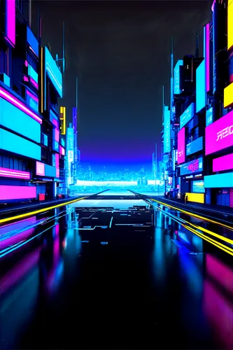 cybercity,cyberscene,cybertown,cyberworld,cyberia,synth,cyberview,virtual landscape,cyberspace,futuristic landscape,voxel,neon arrows,wavevector,polara,cyberport,abstract retro,cityscape,synthetic,metropolis,neon light,Illustration,Japanese style,Japanese Style 04