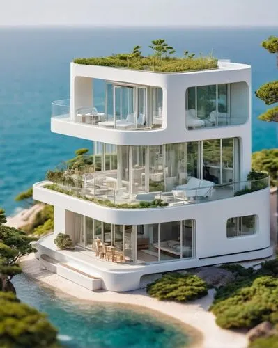 luxury property,malaparte,dreamhouse,seasteading,house by the water,cubic house,Unique,3D,Panoramic