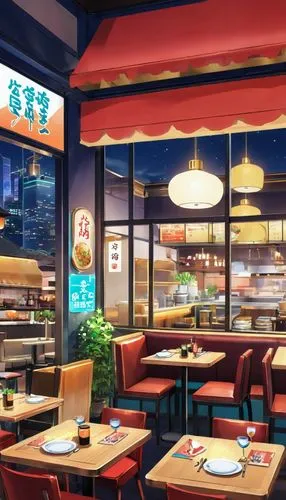 retro diner,japanese restaurant,izakaya,komeda,eatery,japanese cuisine,Illustration,Japanese style,Japanese Style 03