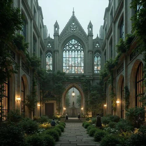 dandelion hall,haunted cathedral,theed,cathedral,courtyards,sanctuary,briarcliff,cathedrals,hall of the fallen,verdant,violet evergarden,crypts,calydonian,rivendell,herbology,cloistered,sanctum,overgrowth,green garden,altgeld