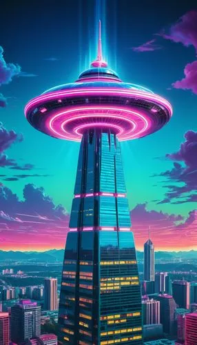 electric tower,the energy tower,sky city,skycity,skycraper,cybercity,Conceptual Art,Sci-Fi,Sci-Fi 28