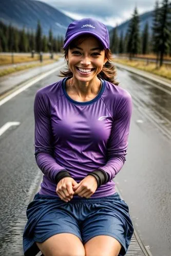  SHE HAS A BEAUTIFUL SMILE AND HER HAPPY FACE IS BEAUTIFUL AND In a rainy day, sitting alone, I miss your warm laugh.,female runner,ultramarathon,ultrarunning,endorphins,run uphill,jogbras,marathoner,