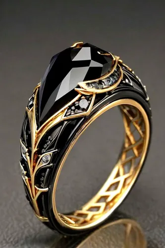 a black ring with gold accents on top,golden ring,ring with ornament,black-red gold,wedding ring,ring jewelry,gold rings,circular ring,ring,black and gold,colorful ring,wedding band,nuerburg ring,fing