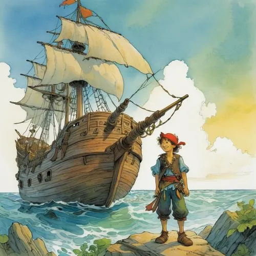 guybrush,galleon,piracies,pirate,mystara,pirate treasure,merchantman,caravel,mayflower,shipwright,doubloons,swashbuckler,plundering,privateers,commandeer,pirates,sot,pirating,merchantmen,pirata,Illustration,Realistic Fantasy,Realistic Fantasy 04