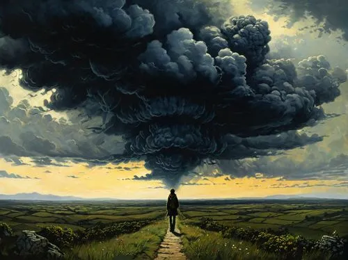 mesocyclone,apocalypse,tornado,eruption,mushroom cloud,tormenta,Conceptual Art,Daily,Daily 09