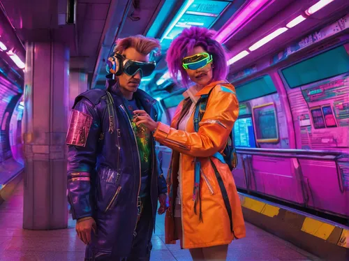 cyberpunk,metro,neon colors,neon ghosts,80s,neon,connections,futuristic,flxible metro,neon arrows,metro station,harajuku,80's design,neon body painting,colorful life,neon candies,connected,connection,tgv,korea subway,Conceptual Art,Sci-Fi,Sci-Fi 27