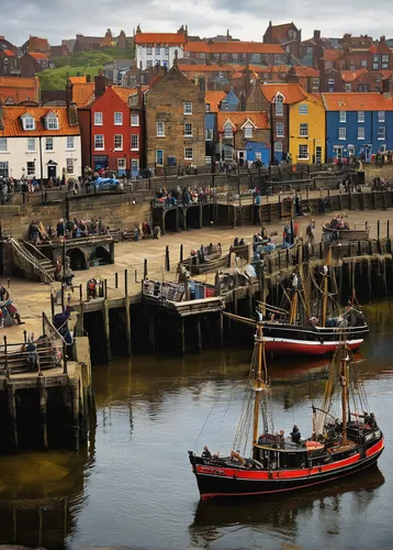 whitby,whitby goth weekend,goth whitby weekend,helgoland,husum,hanseatic city,fishing boats,willemstad,tynemouth,robin hood's bay,quayside,quay wall,orkney island,fishing village,harbour,north sea coast,kings landing,small boats on sea,wooden boats,princes pier,Illustration,Abstract Fantasy,Abstract Fantasy 18