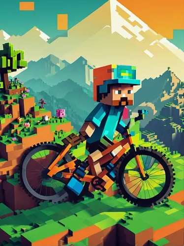 downhill mountain biking,mountain bike,mountain biking,mountain bike racing,mtb,adventure racing,flatland bmx,bike land,bike colors,downhill,bicycle,dirtbike,bmx bike,adventure sports,enduro,bikes,pixel art,artistic cycling,game illustration,bicycle motocross,Unique,Pixel,Pixel 03