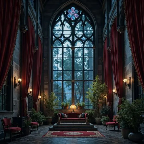 sanctuary,ornate room,stained glass windows,sanctum,stained glass,interiors,altgeld,hall of the fallen,conservatory,ouderkerk,entrance hall,victorian room,stained glass window,royal interior,ecclesiatical,grandeur,lobby,castlevania,forest chapel,atriums