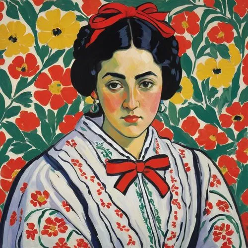 goncharova,kahlo,flamenca,shikhmuradov,girl in flowers,akhmatova,Art,Artistic Painting,Artistic Painting 40