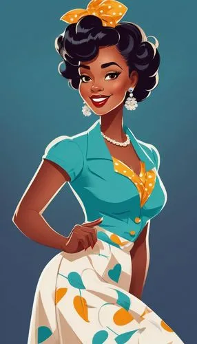 tiana,leontyne,retro women,retro woman,retro girl,retro pin up girl,Illustration,Vector,Vector 01