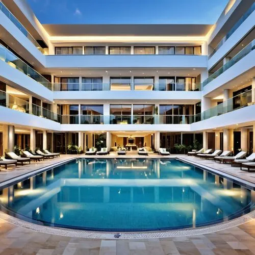 luxury hotel,infinity swimming pool,luxury property,beverly hills hotel,hotel riviera,outdoor pool,swimming pool,las olas suites,hotel complex,roof top pool,luxury,largest hotel in dubai,luxurious,beverly hills,holiday complex,symmetrical,hyatt hotel,modern architecture,jumeirah,luxury real estate