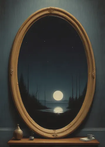 porthole,the mirror,magic mirror,wood mirror,mirror of souls,mirror water,mirror frame,self-reflection,parabolic mirror,circle shape frame,mirror reflection,round autumn frame,mirror in the meadow,makeup mirror,looking glass,mirror,water mirror,reflect,reflection,oval frame,Art,Artistic Painting,Artistic Painting 48