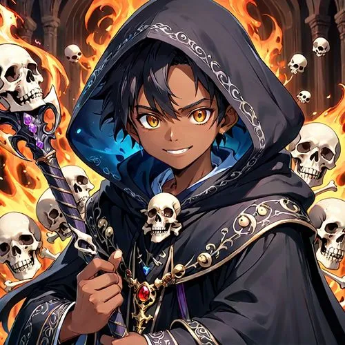 vanitas,halloween banner,cg artwork,grim reaper,grimm reaper,merlin,wiz,portrait background,skull bones,skulls bones,fire background,edit icon,death god,magus,male mask killer,memento mori,peregrine,hamearis lucina,undead,birthday banner background,Anime,Anime,Traditional